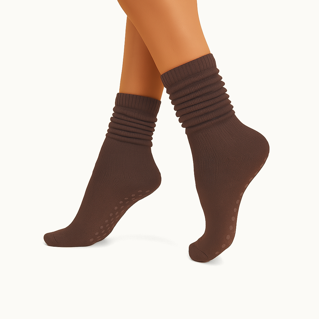 "Winter Edition" Grip Socken 6am™ - Mocha