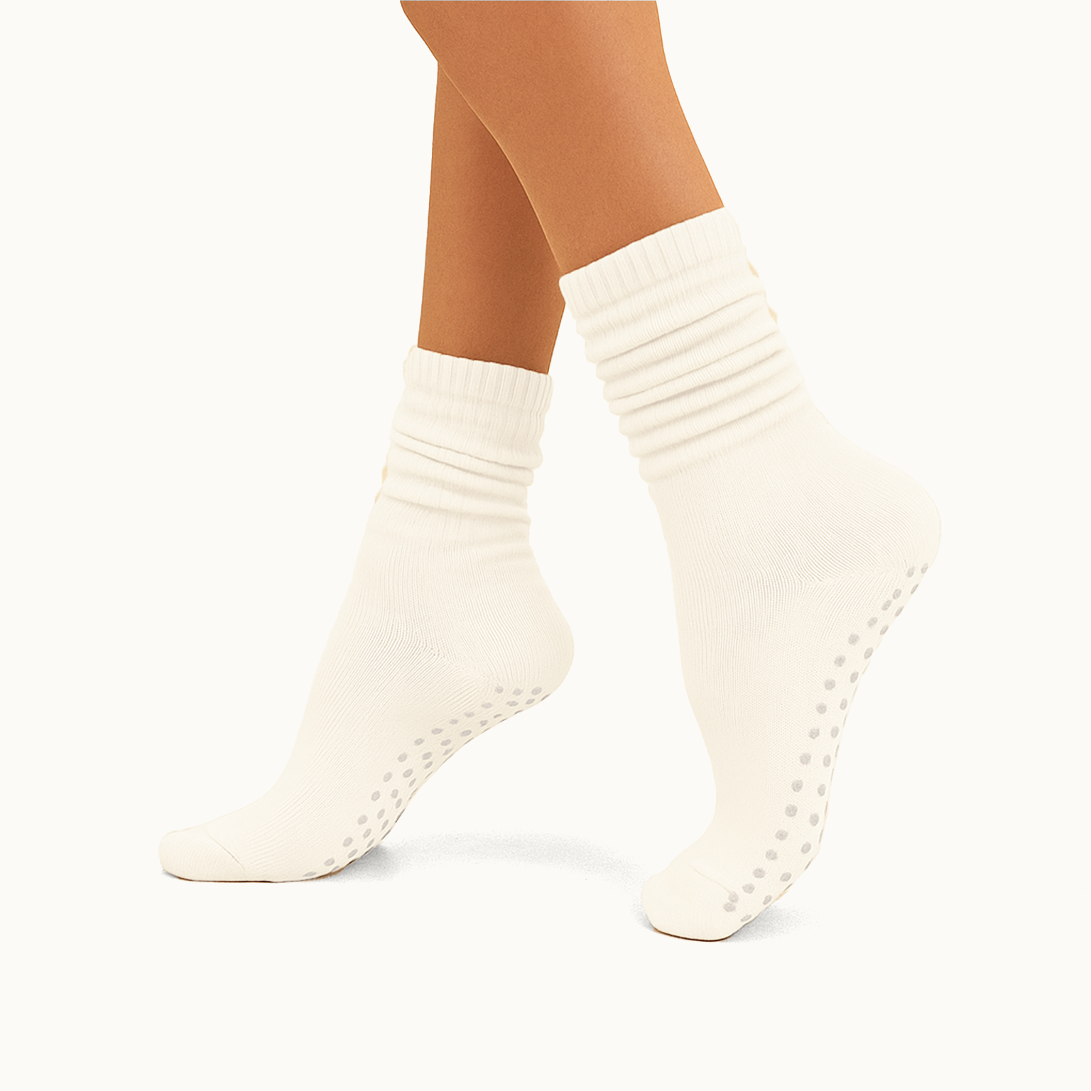 "Winter Edition" Grip Socken 6am™ - Cream