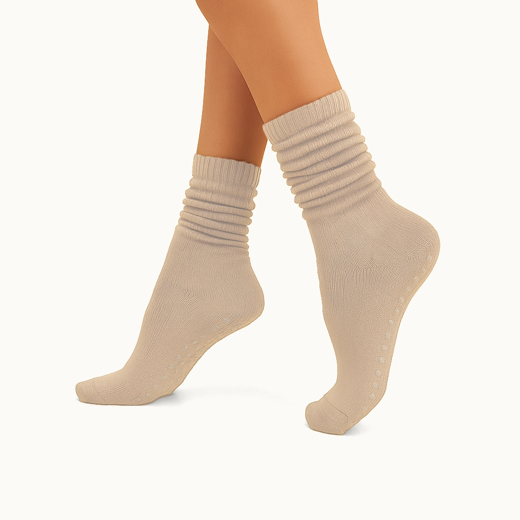 "Winter Edition" Grip Socken 6am™ - Taupe